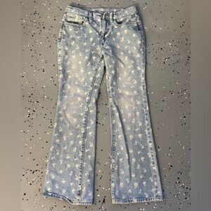 Floral Patterned Blue Jeans Old Navy size 14